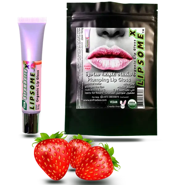 Strawberry flavor lip gloss