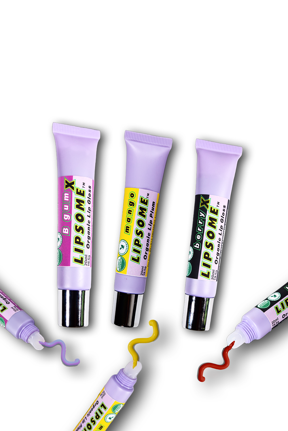 mixed LS flavors lipsome lip gloss three flavors